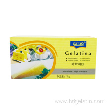 edible halal gelatin leaf/film for dessert